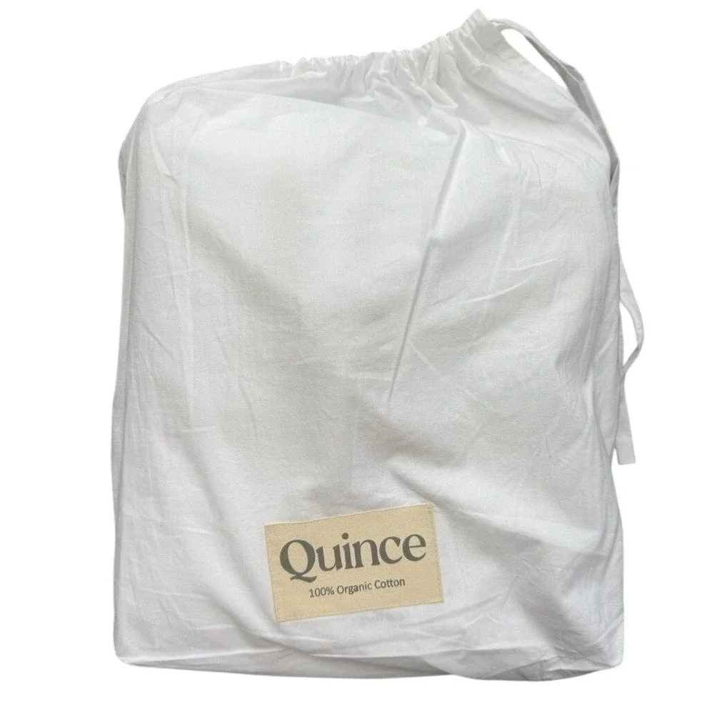 Quince Duvet Cover Full/Queen White 100% Organic Cotton Bedding NWT